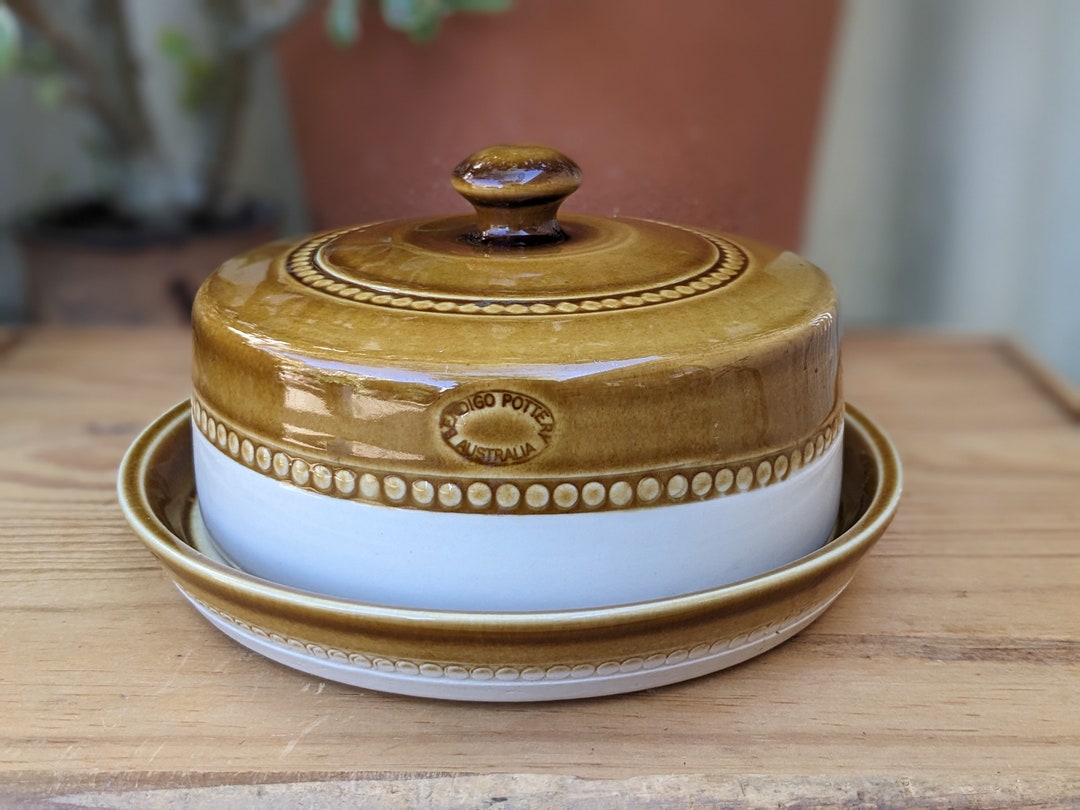 Vintage Bendigo Pottery Cheese Dome / Pottery Butter Dish With Etsy