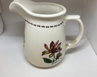 Vintage cup Botanical gardens by Susan Williams Ellis  pitcher Beautiful design 7” tall