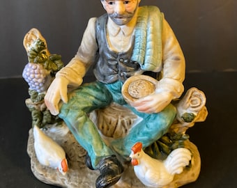 Vintage figurine, “The Feeding the hens” brand is not clear