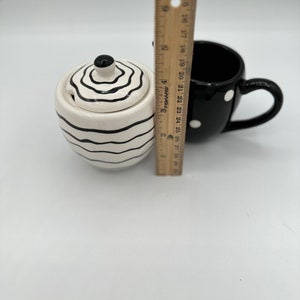 Vintage luster Dickens time, Gray's Pottery, stroke-on-trent made in England, Sugar holder and milk/polka dot and stripes milk and sugar set image 8