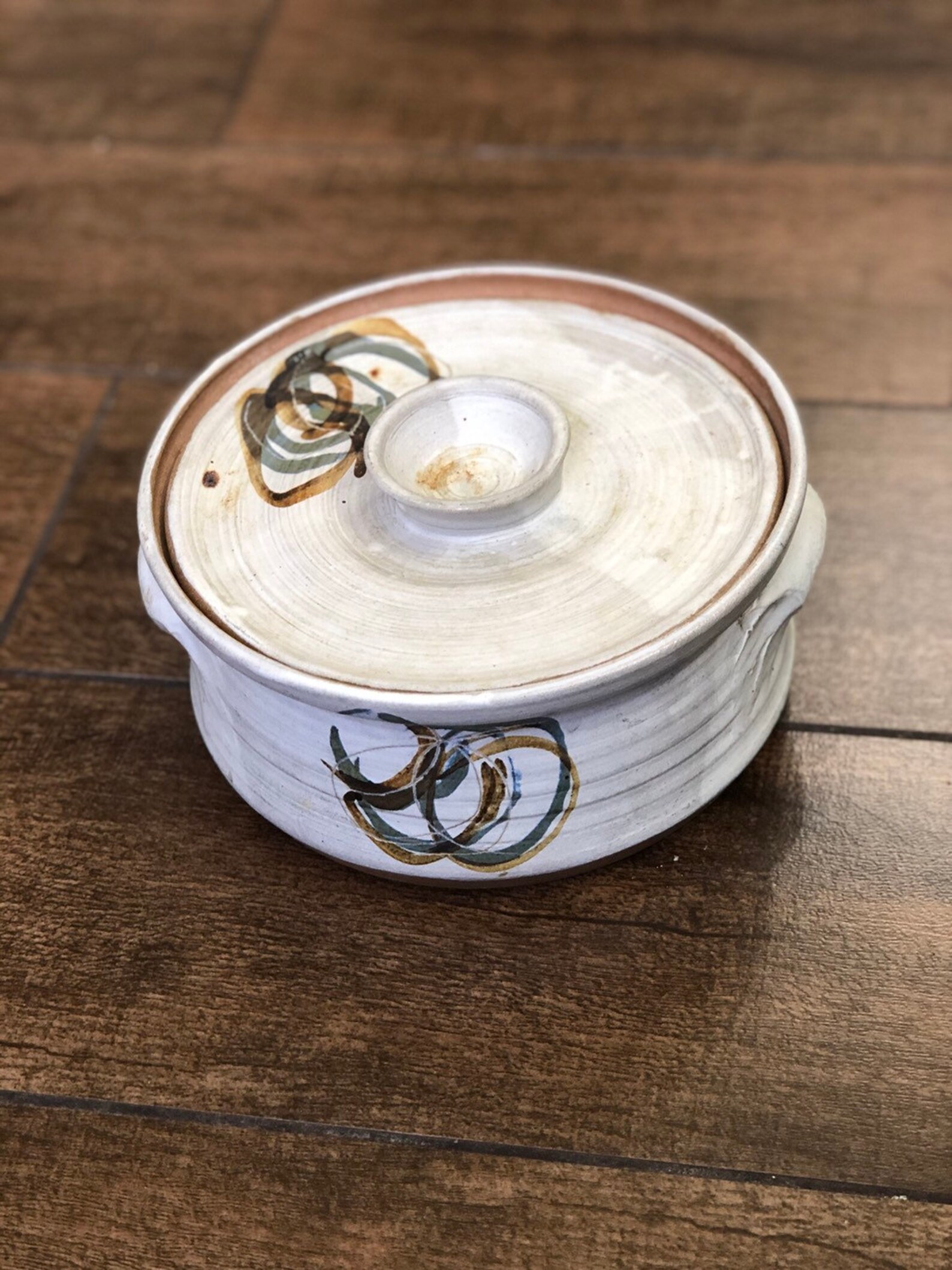Clay handcrafted Rice serving bowl with lid made in 7.2 Etsy