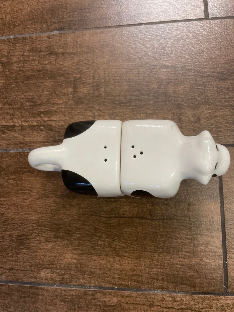 1990 Vintage Cow Salt and Pepper Checkers Etsy