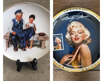 Vintage plate The lighthouse's keeper daughter, inspired by the art of Norman Rockell/Marilyn Monroe rare plate US Post