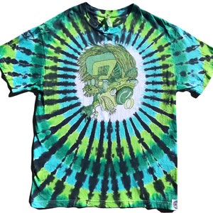 Tipped V2 Tie Dyed Tee Shirt (Neon)
