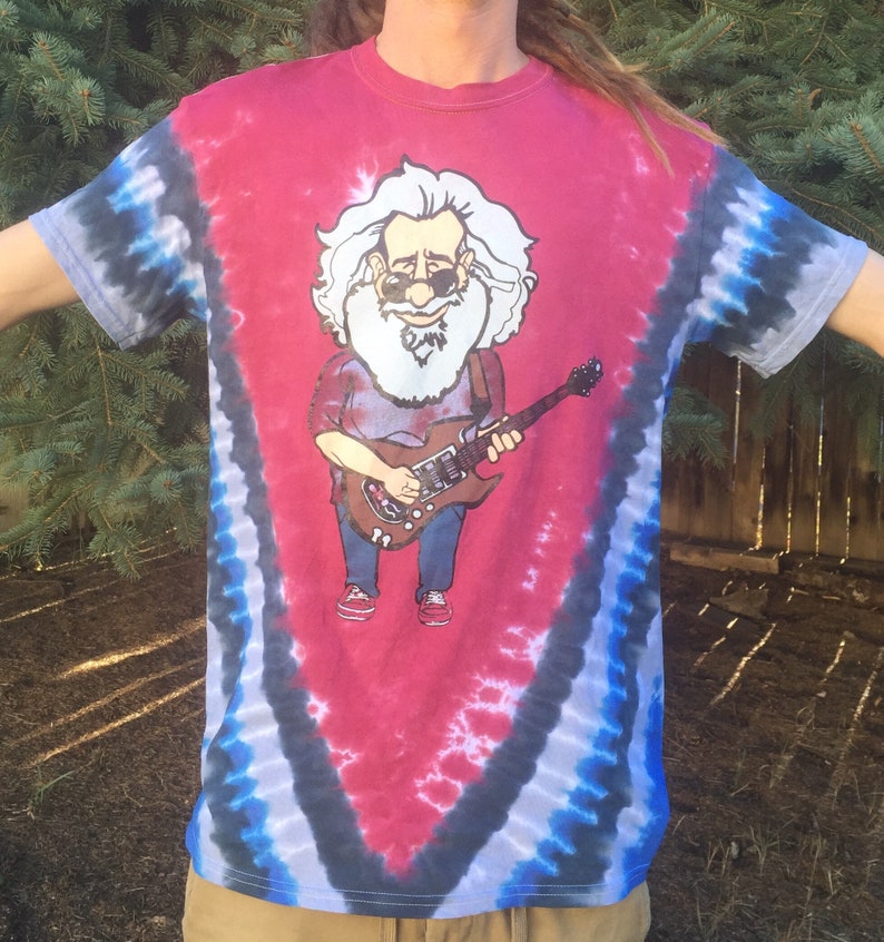 Jerry Garcia Tie Dyed Shirt Etsy
