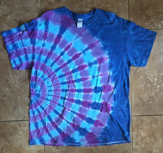 Tie Dyed Blue and Purple Peacock | Etsy