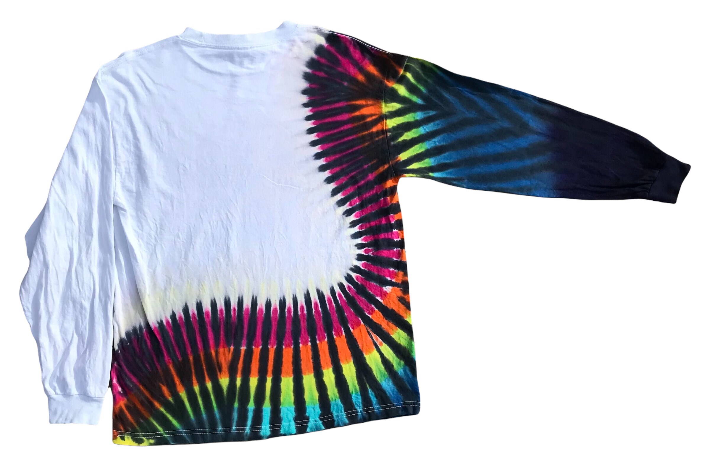 【SATIIIZ】Defen Lettering Dyeing Long Sleeve T-Shirt Pretty Lights Tie Dyed Long Sleeve Shirt - Etsy