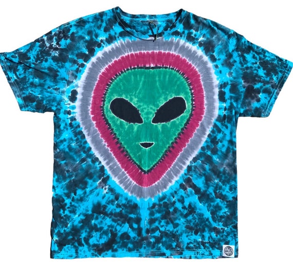 Tie dye alien t shirt top