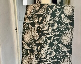 Vintage Slate Blue    Lined Tote Bag app 16” x 14” with shoulder straps