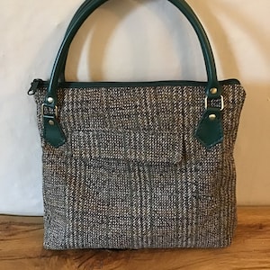 Handmade Upcycled Lined Tweed Handbag