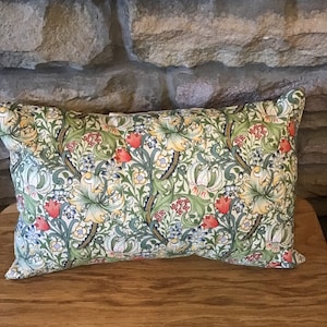 William Morris Golden Lily Rectangular Lumbar Cushion 18” x12” app