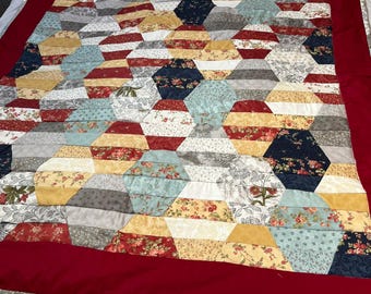 Moda ‘Memories’ Jelly Roll Patchwork Quilt 48” x 56”app