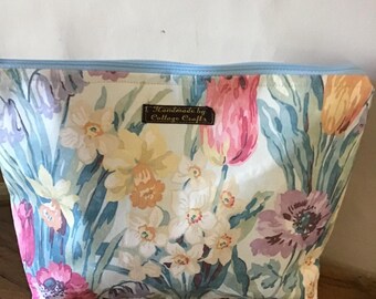 Vintage Sandersons Salad Days fabric Large Make up Bag