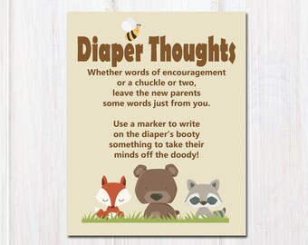 Woodland diaper | Etsy