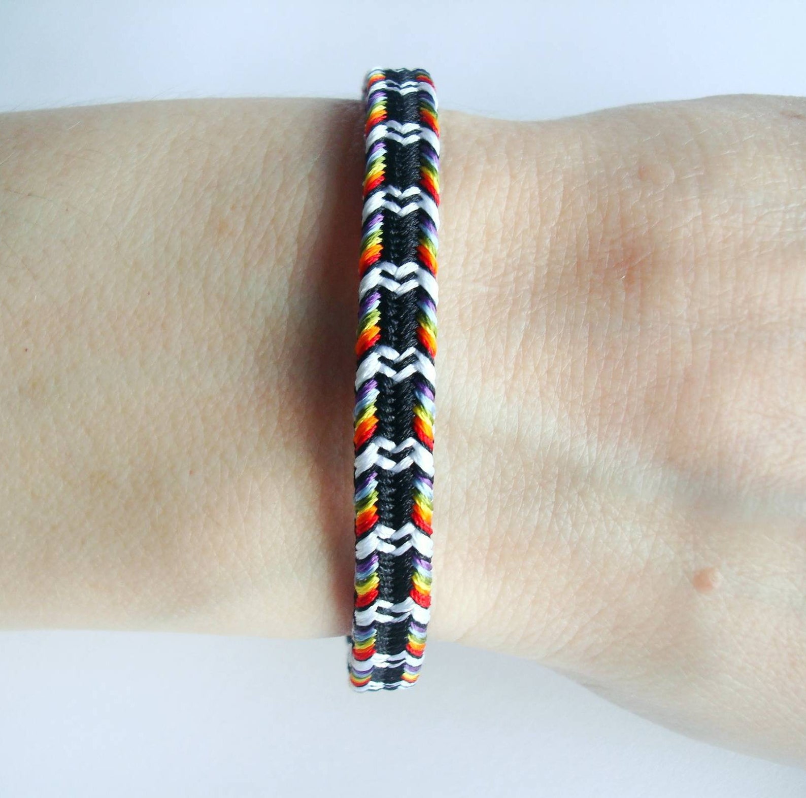 Braided rainbow pride bracelet LGBT friendship bracelet Unisex Etsy