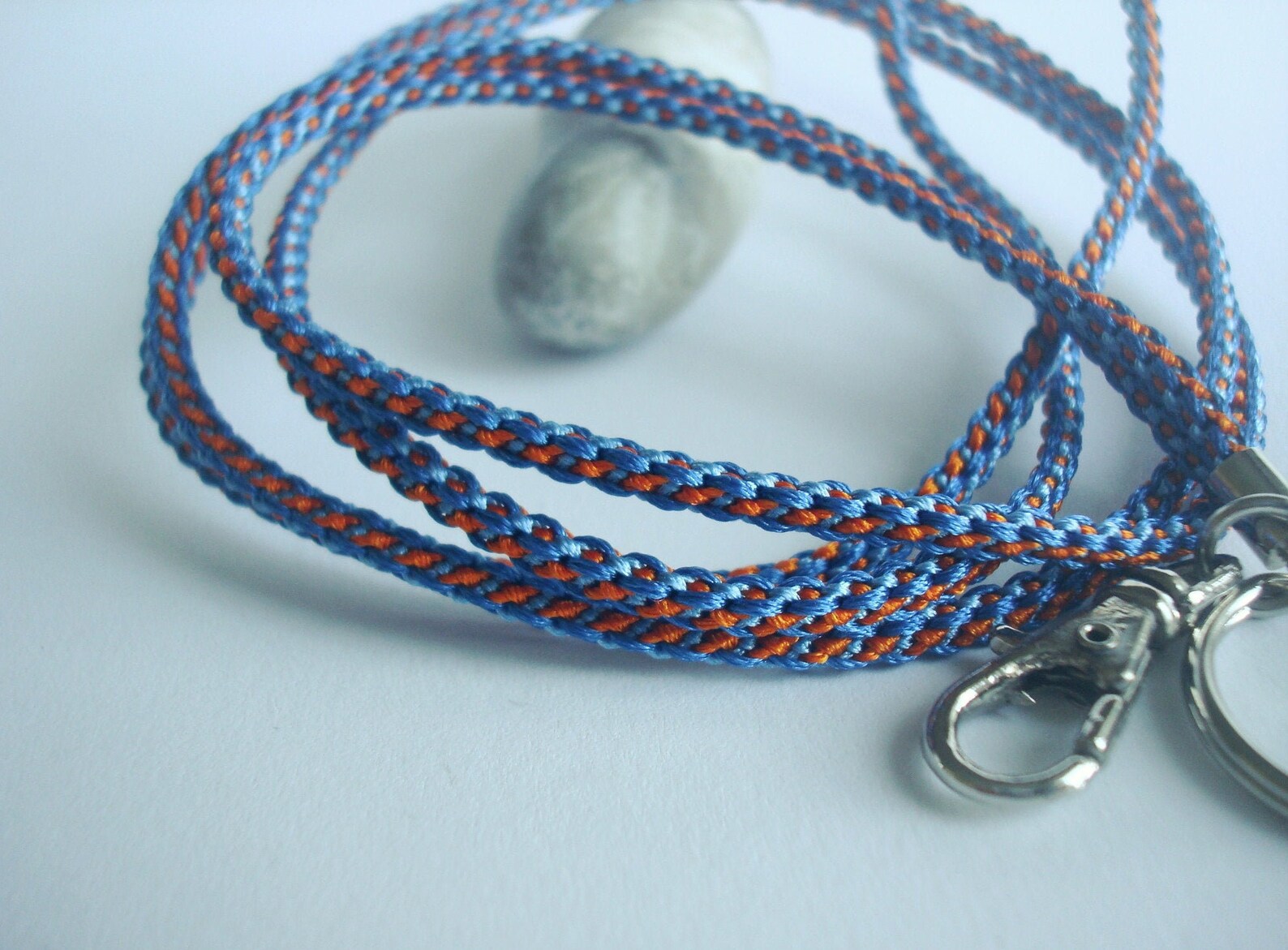 Pretty Thin Braided ID Lanyard Colorful Teacher Lanyard Key Etsy UK