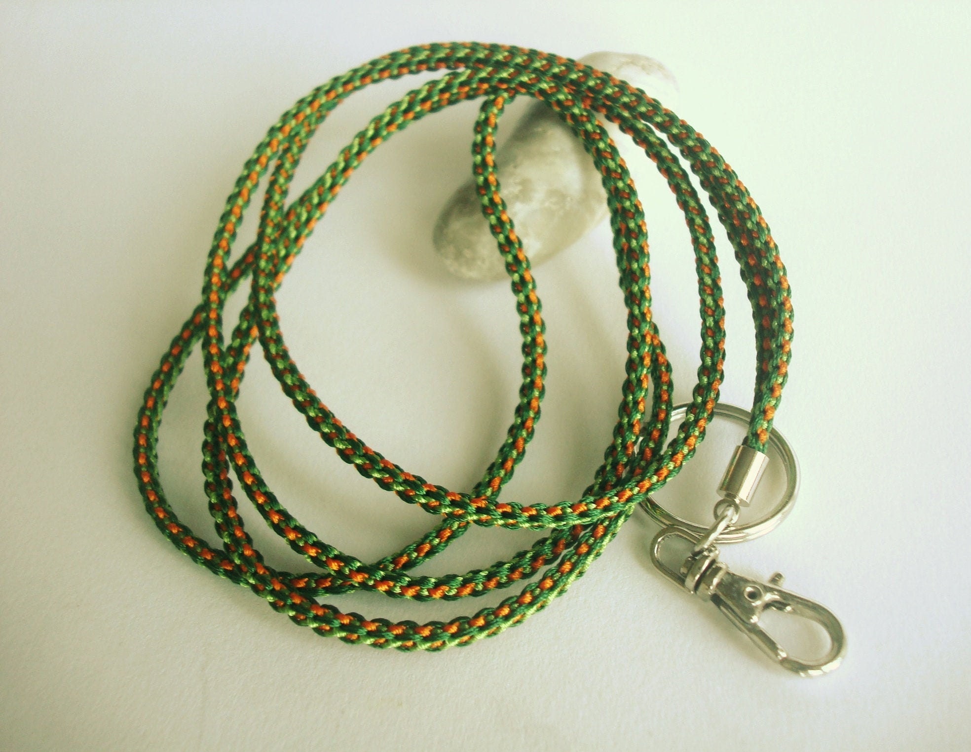 Pretty Thin Braided ID Lanyard Colorful Teacher Lanyard Key Etsy UK