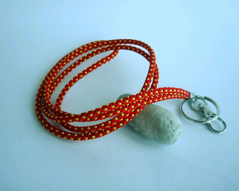 Braided kumihimo ID lanyard Colorful teacher lanyard Key lanyard Teacher gift ideas Gift under 25 Gift for friend Boho style Graduation gift