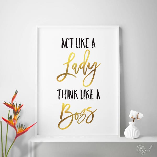 BOSS LADY цитата офис цитата офис арт офис печать офисный декор домашний <a href=
