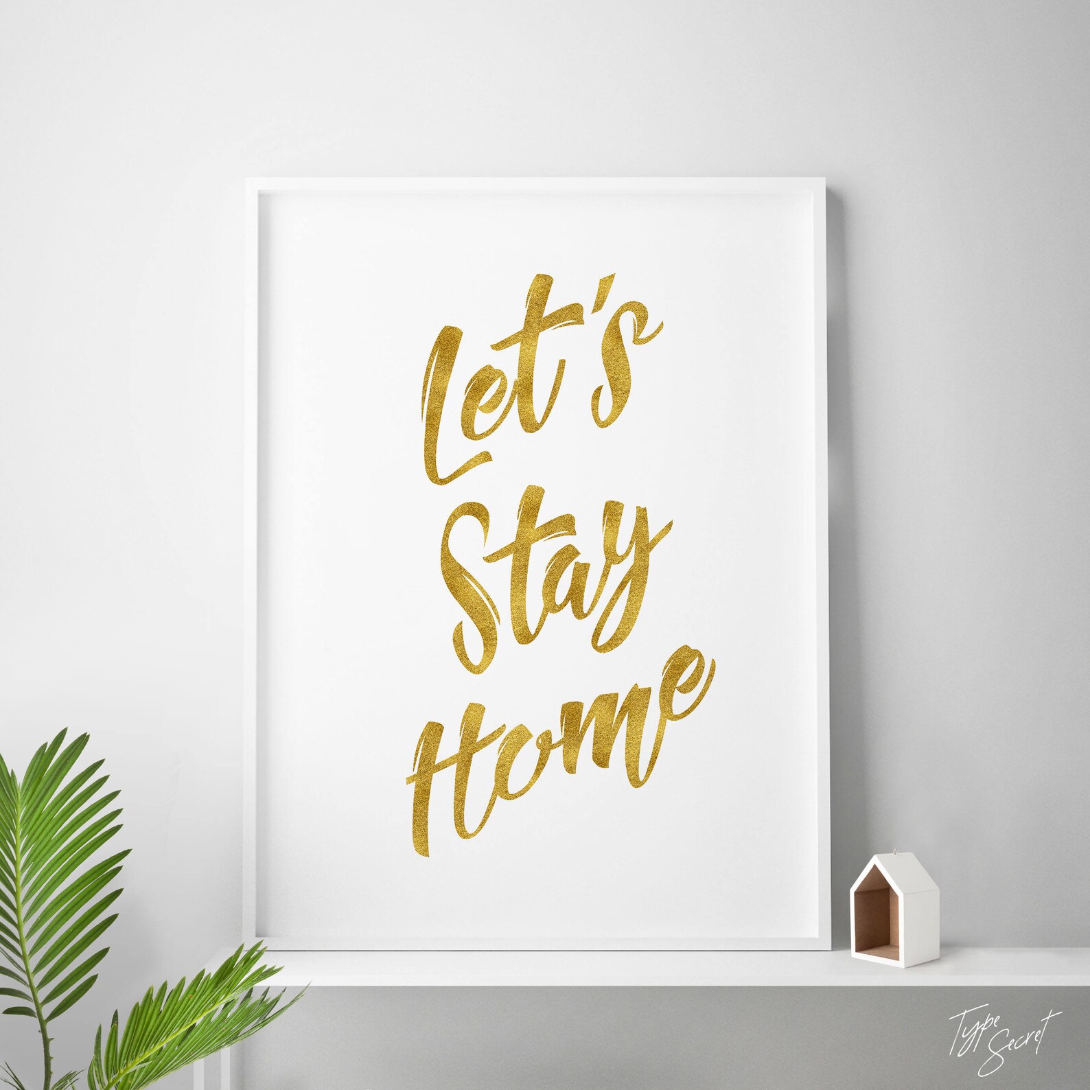 Printable Gold Foil Wall Art Typography Poster Home Art Etsy