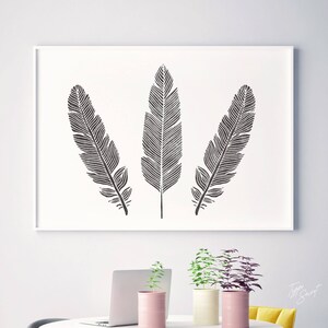 Rustic decor southwestern decor three feathers print feather print feather decor tribal print nursery tribal decor tribal nursery theme