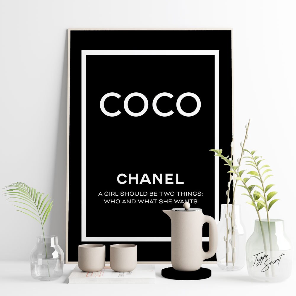 Gabrielle Chanel print Chanel printable art Chanel quotes Coco | Etsy