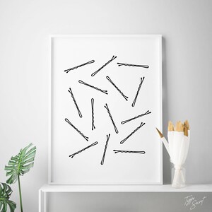Bobby pins bedroom primpin fashion quote hairdresser vanity room fashion print hair salon decor fashion printable art hair pins vanity decor