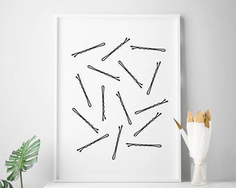 Bobby pins bedroom primpin fashion quote hairdresser vanity room fashion print hair salon decor fashion printable art hair pins vanity decor