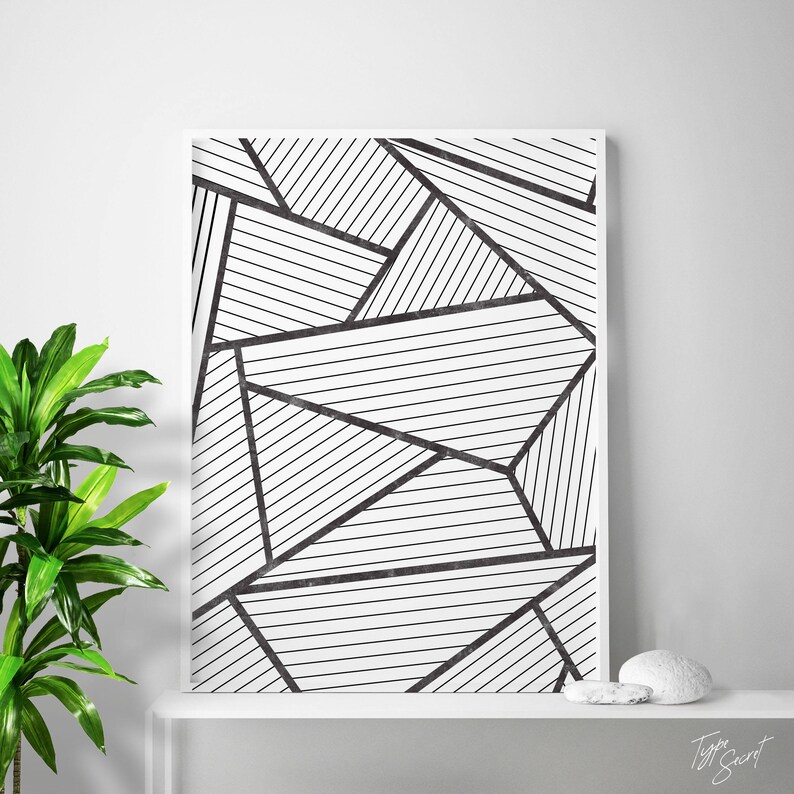 Affiche scandinavia, nordic art poster, nordic style decor, printable abstract art, nordic design, minimalist, modern, Scandinavian prints image 1