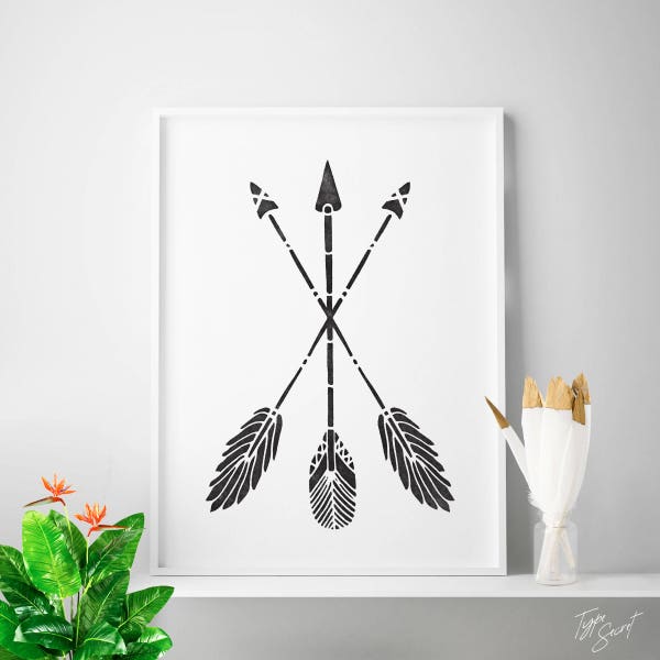 Arrows wall art, black and white boys decor, Arrow print, Arrows print, arrows printable art, boys tribal theme, boys room tribal decor