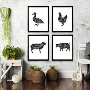 Cow, Rustic Kitchen Art Decor, Kitchen Printable, Kitchen Prints ...
