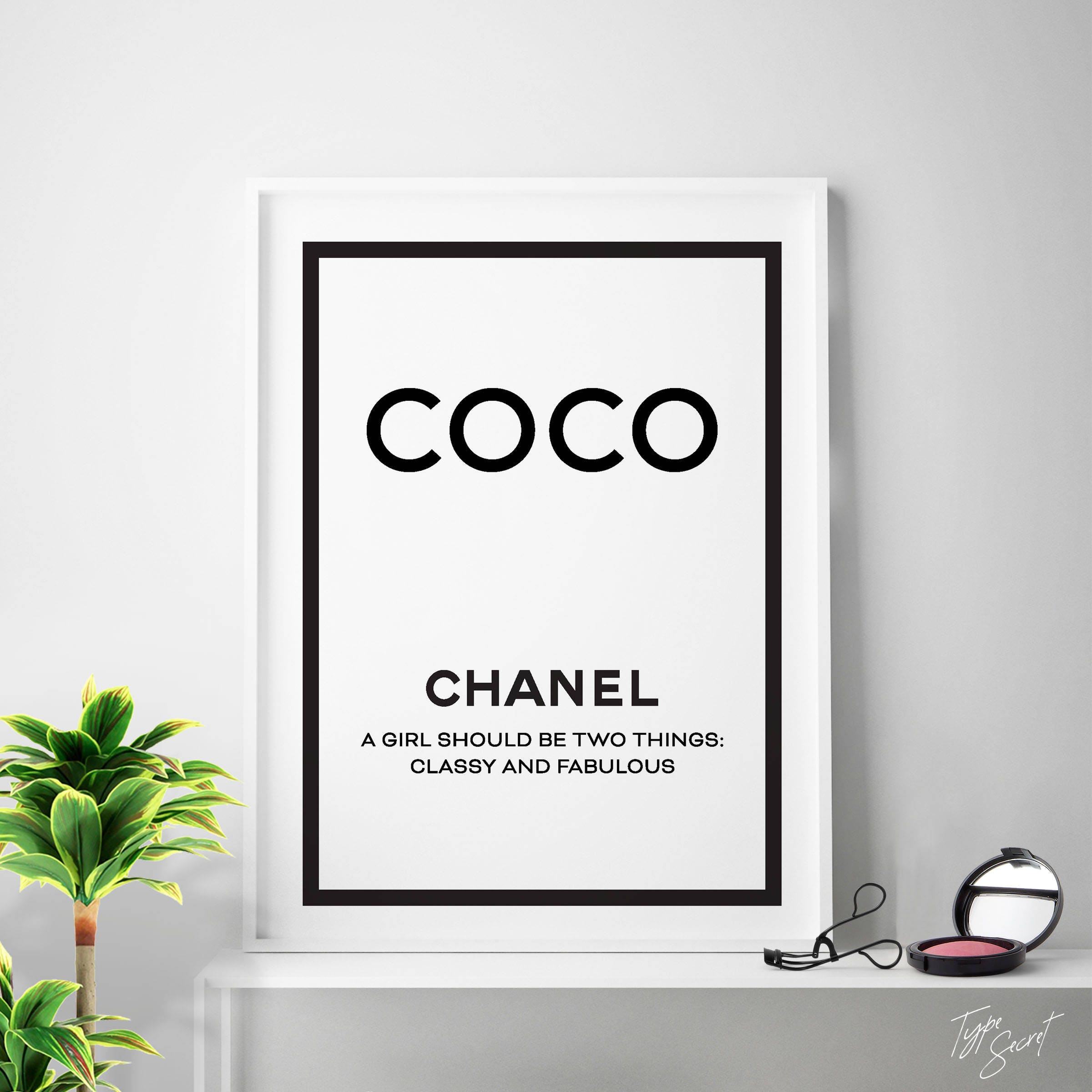 Coco Chanel Imprimir Chanel Imprimible Arte Chanel Cita Chanel Etsy