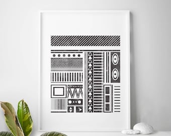 Wall art navajo print aztec home decor modern southwestern decor modern navajo prints south western aztec art prints