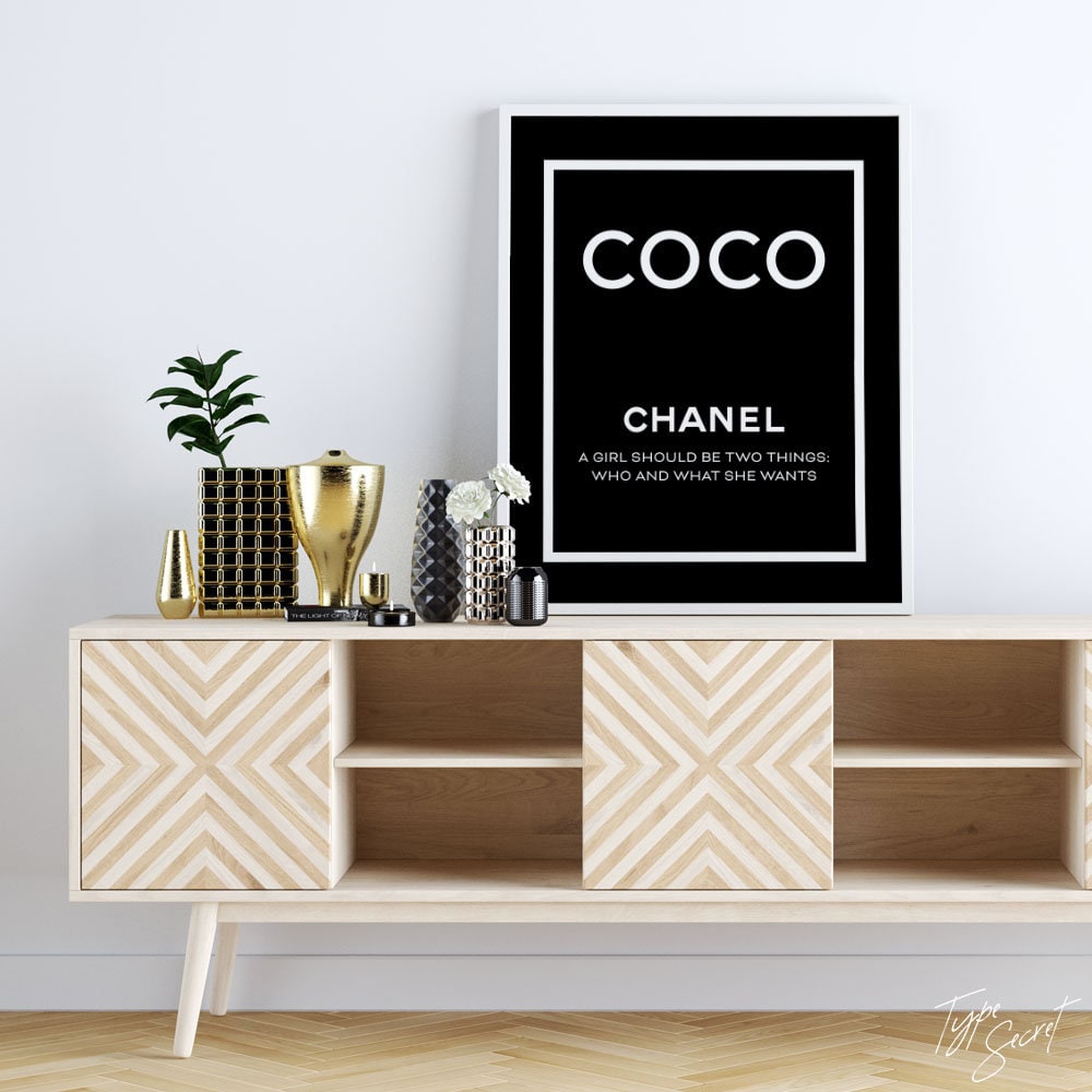 Gabrielle Chanel print Chanel printable art Chanel quotes Coco | Etsy