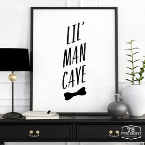 LIL MAN CAVE, Boy Nursery Wall Art, Lil Man, Nursery Prints Boy ...