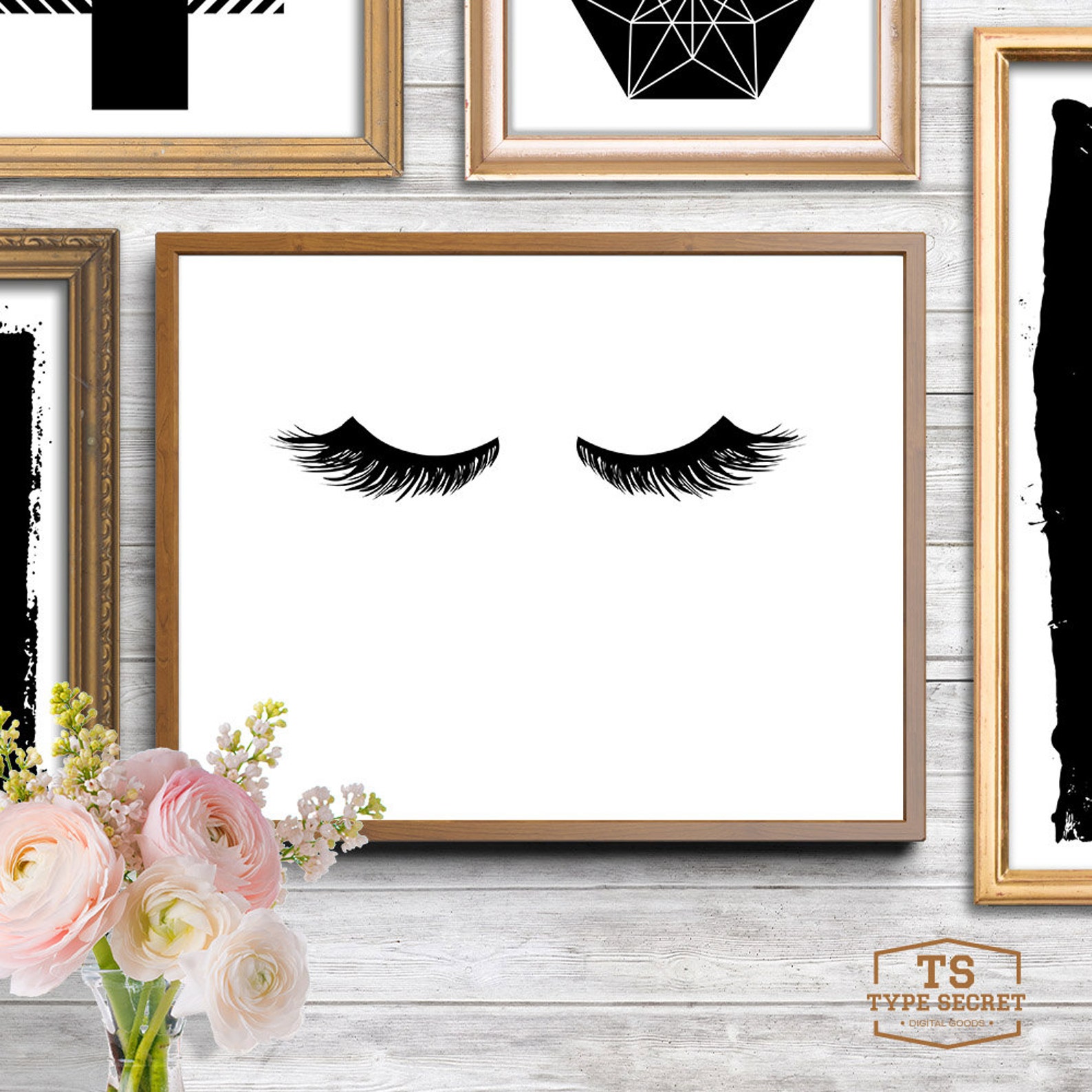 Eyelash eyelashes makeup print lashes makeup eyelash Etsy