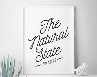 Arkansas art AK Arkansas state The Natural State Arkansas prints Arkansas state Arkansas skyline Arkansas printable art Arkansas home decor