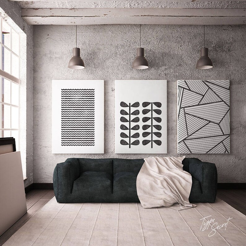 Affiche scandinavia, nordic art poster, nordic style decor, printable abstract art, nordic design, minimalist, modern, Scandinavian prints image 2