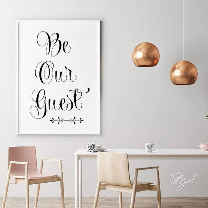Be Our Guest Printable Quote Home Decor Guest Room Etsy UK