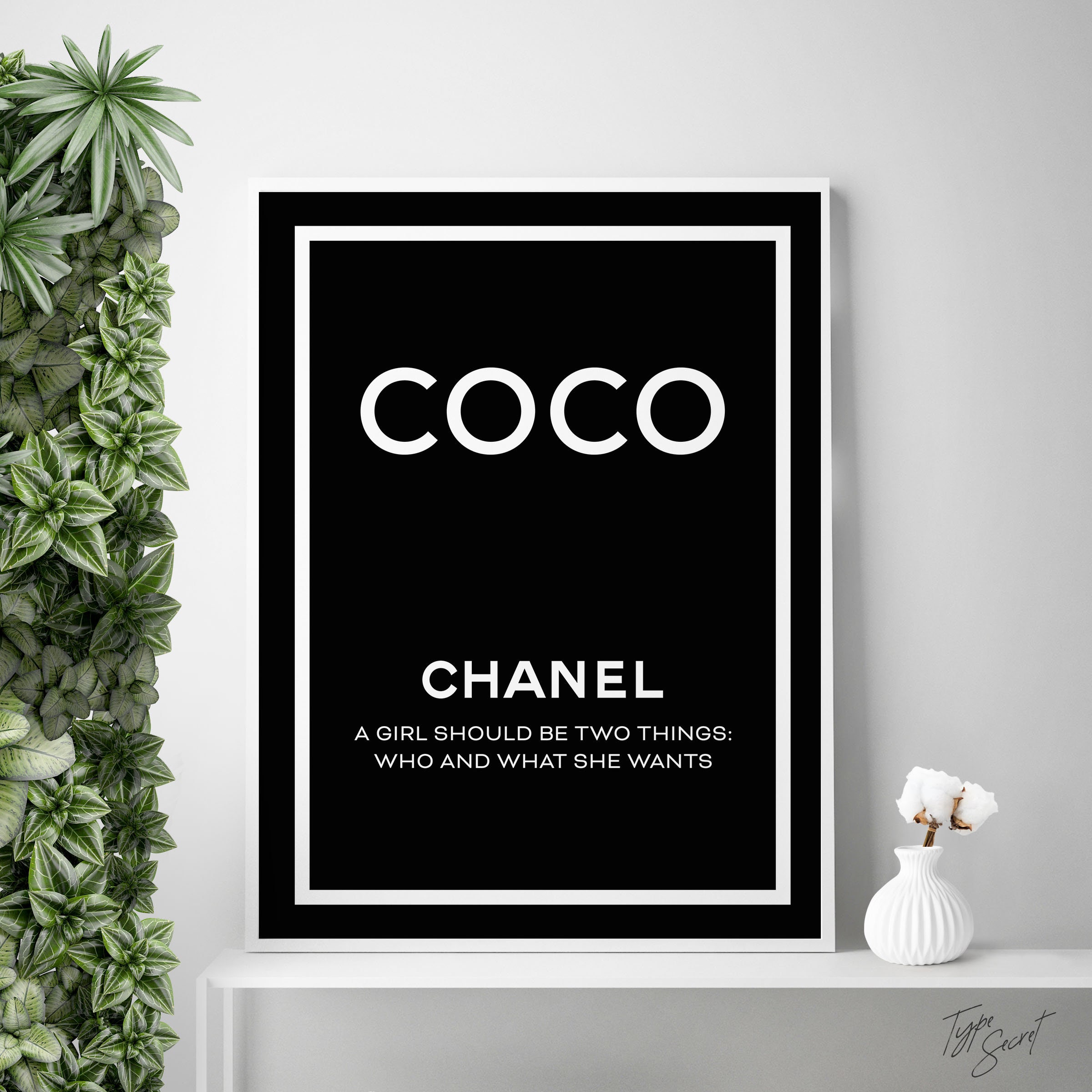 Gabrielle Chanel print Chanel printable art Chanel quotes Coco | Etsy