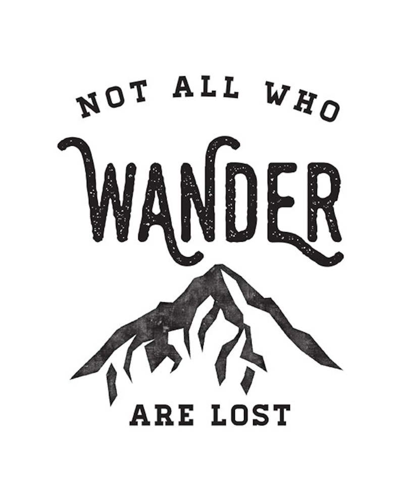 Wall Art Not All Who Wander Are Lost Boys Room Decor Boys - Etsy