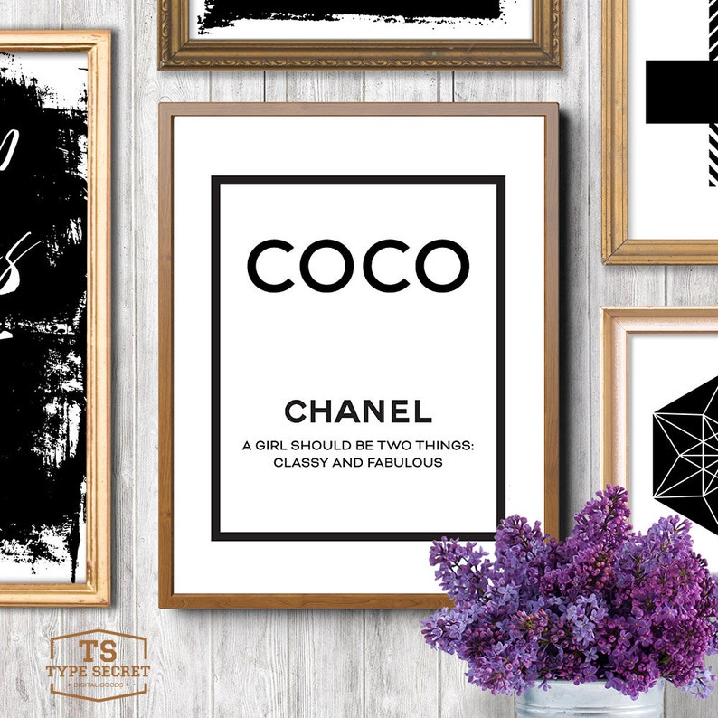 Coco Chanel print Chanel printable art Chanel quotes Chanel | Etsy