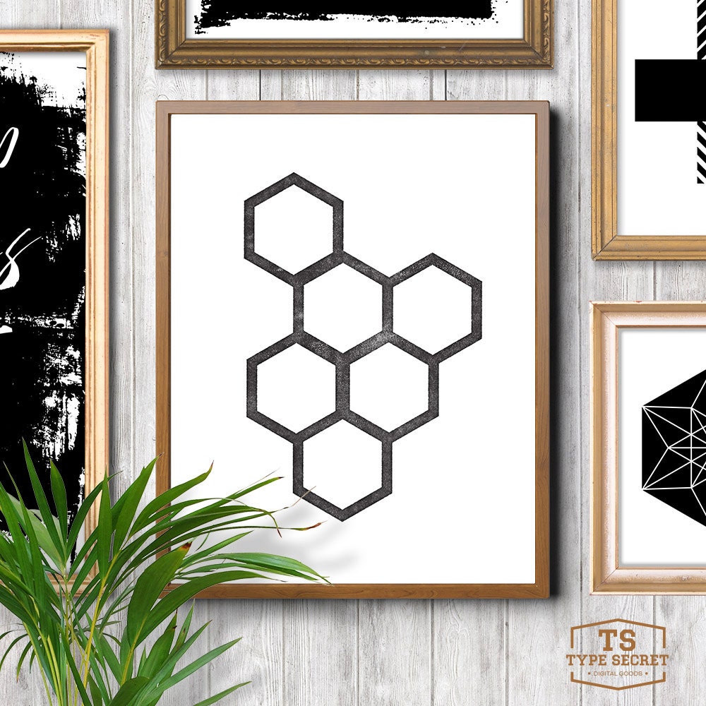 Black White Affiche Scandinavian Print, Nordic Design