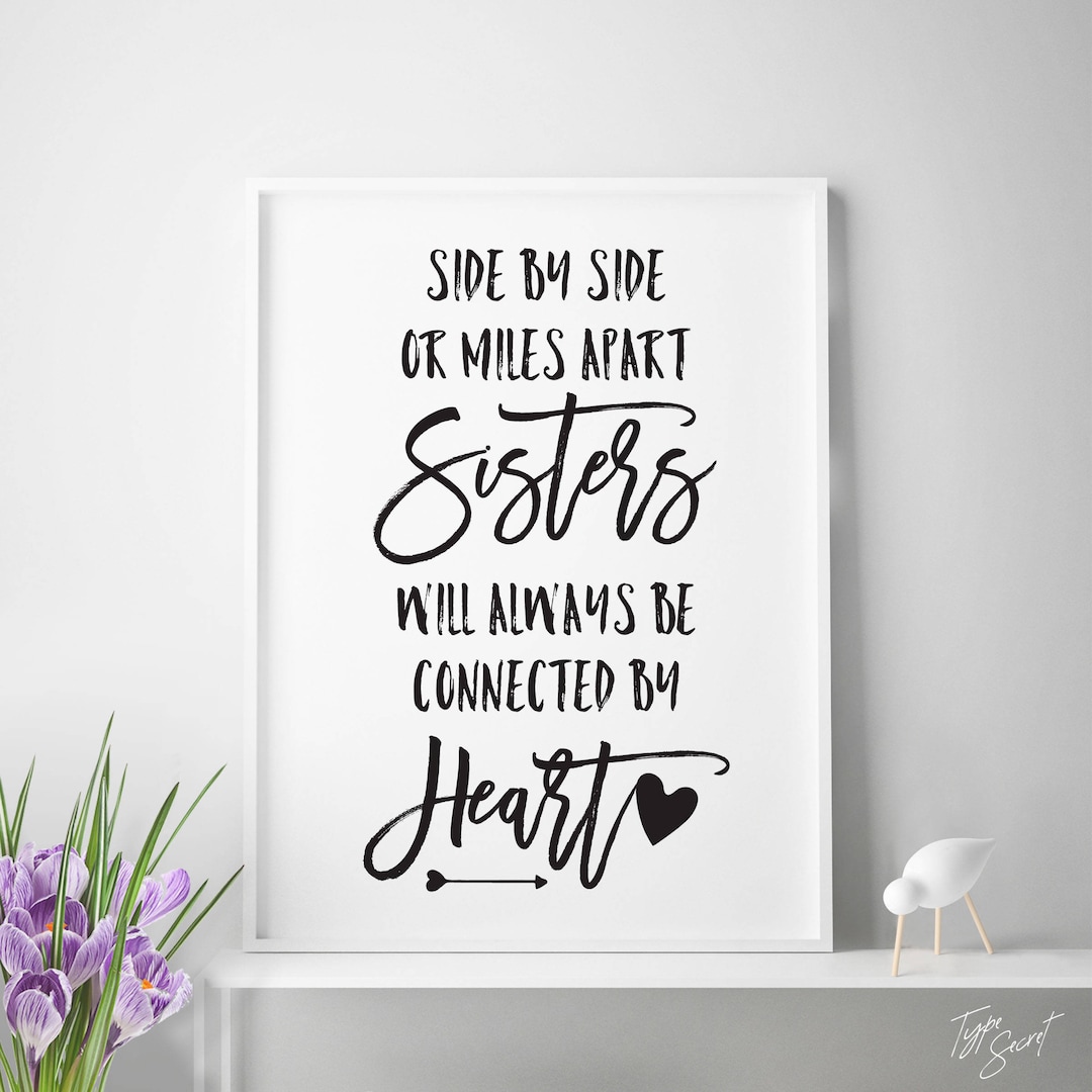 Printable Sister Quotes Sisters Quote Sisters Wall Art Big Sister Gift ...