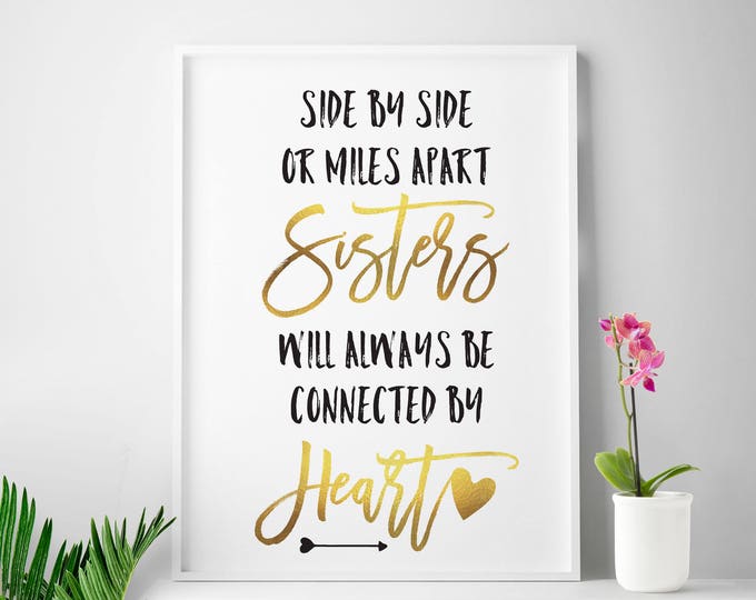 Printable Sister Quotes Sisters Quote Sisters Wall Art Big Sister Gift ...