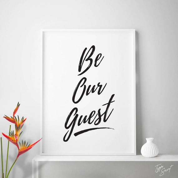 Be Our Guest Printable Quotes Home Decor Guest Room - Etsy