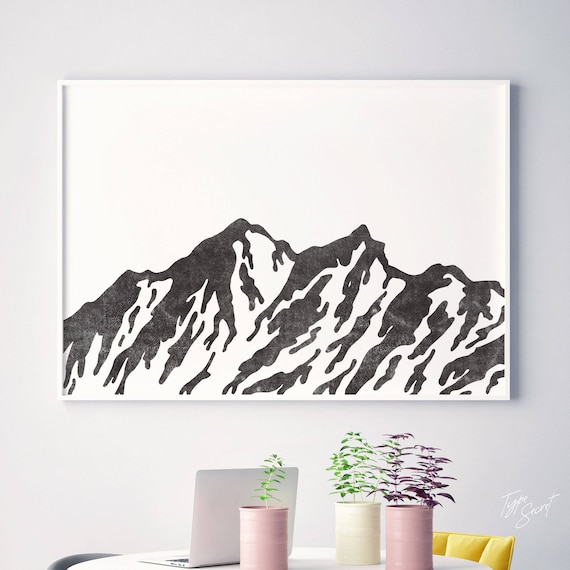 Affiche scandinave, mountain range, mountain prints, mountain ranges, mountains, landscape, mountains print, rocky mountain print, mountain