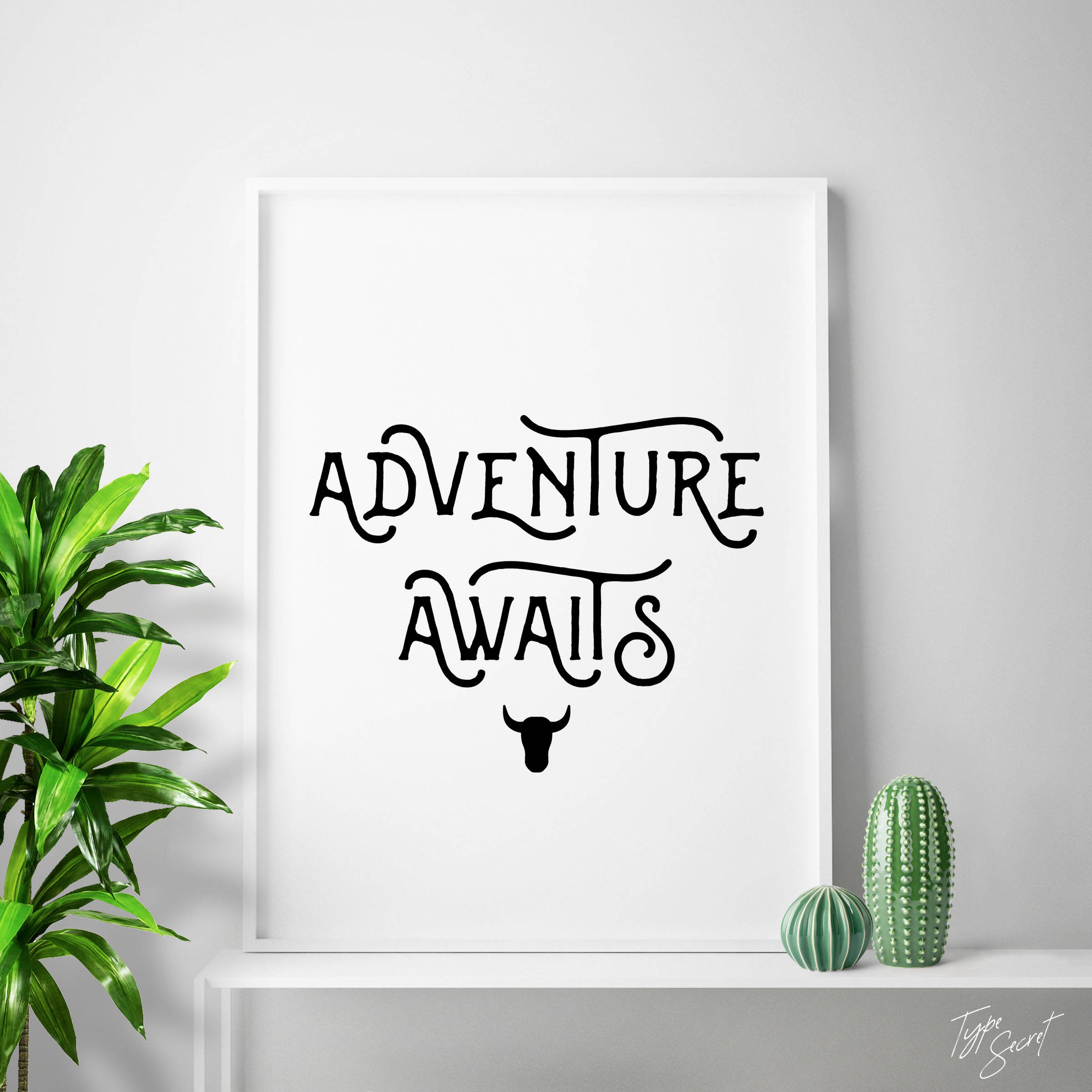 ADVENTURE AWAITS quote print adventure prints adventure poster | Etsy