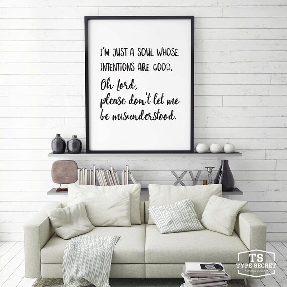 I M Just A Soul Song Lyrics Printable Quote Song Quote The Animals Prayer Digital Prints Wall Art Printable Decor Personal Motto