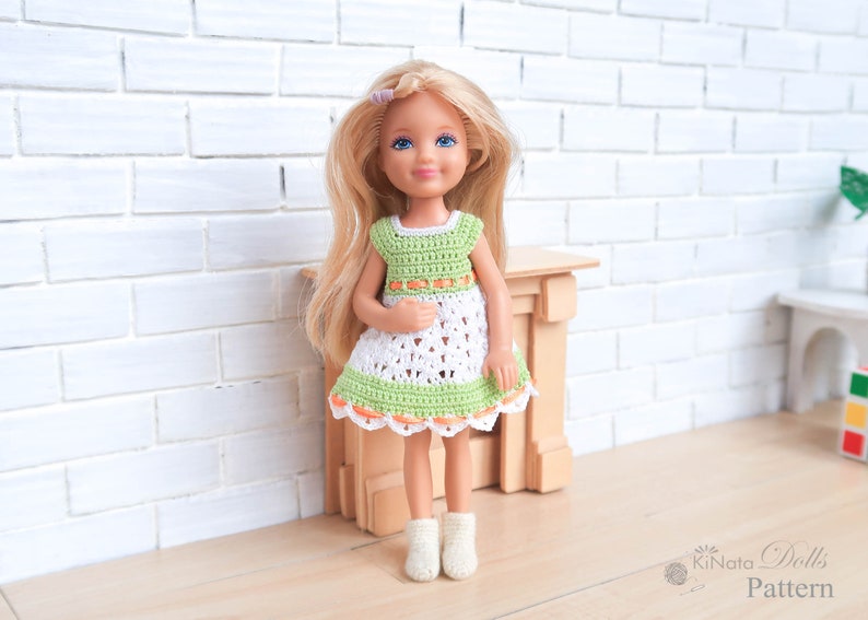 PATTERN: Socks for Chelsea and Kelly doll - crochet pattern in PDF image 6